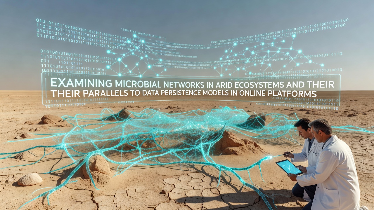 Examining Microbial Networks in Arid Ecosystems and Their Parallels to Data Persistence Models in Online Platforms