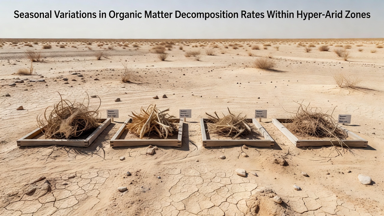 Seasonal Variations in Organic Matter Decomposition Rates Within Hyper-Arid Zones